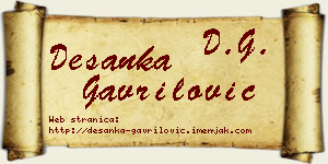 Desanka Gavrilović vizit kartica